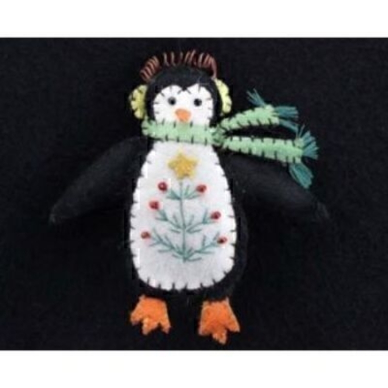 Felt stitched Christmas Penguin with a scarf hanging Christmas Tree decoration by designer Gisela Graham with wire to hang. A lovely addition to your Christmas decorations, this unique Christmas Decoration is stitched with a Christmas Tree design. Size 11x10.5x2cm<br><br>
If it is Christmas Tree Decorations to be sent anywhere in the UK you are after than look no further than Booker Flowers and Gifts Liverpool UK. Our Tree Decorations are specially selected from across a range of suppliers. This way we can bring you the very best of what is available in Tree Decorations.<br><br>
Here at Booker Flowers and Gifts we love Christmas and as such we have a massive range of traditional and contemporary Christmas Decorations.<br><br>

Gisela loves Christmas Gisela Graham Limited is one of Europes leading giftware design companies. Gisela made her name designing exquisite Christmas and Easter decorations. However she has now turned her creative design skills to designing pretty things for your kitchen, home and garden. She has a massive range of over 4500 products of which Gisela is personally involved in the design and selection of. In their own words Gisela Graham Limited are about marking special occasions and celebrations. Such as Christmas, Easter, Halloween, birthday, Mothers Day, Fathers Day, Valentines Day, Weddings Christenings, Parties, New Babies. All those occasions which make life special are beautifully celebrated by Gisela Graham Limited.<br><br>
Christmas and her love of this occasion is what made her company Gisela Graham Limited come to fruition. Every year she introduces completely new Christmas Collections with Unique Christmas decorations. Gisela Grahams Christmas ranges appeal to all ages and pockets.<br><br>
Gisela Graham Christmas Tee Decorations are second not none a really large collection of very beautiful items she is especially famous for her Fairies and Nativity. If it is really beautiful and charming Christmas Decorations you are looking for think no further than Gisela Graham.<br><br>
This Beautiful Penguin Christmas Tree Decoration by Gisela Graham is a cute addition to any Christmas Tree it will fit into many Christmas Themes is sure to be a favorite for years to come. Remember Booker Flowers and Gifts for Gisela Graham Tree Decorations that can be send anywhere in the UK
